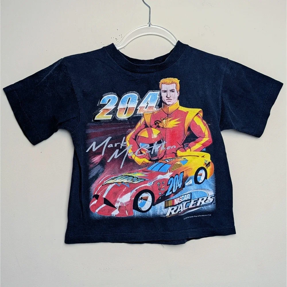 Vintage Nascar Racers Mark McCutchen Charger 1999 Fox‎ Cartoon Shirt Youth 5-6
